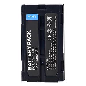 VW-VBD1 2200mAh VBD1 Battery for Panasonic AJ-UPX360 AG-AC30 Camcorder CE RoHS Certified Wholesale Bulk 0-Cycle Top Cell - Product Image 2