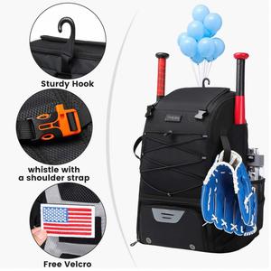 Sac à dos de baseball multifonctionnel léger et imperméable pour jeunes, avec logo personnalisé, idéal pour les activités sportives en extérieur et l'école - Product Image 3