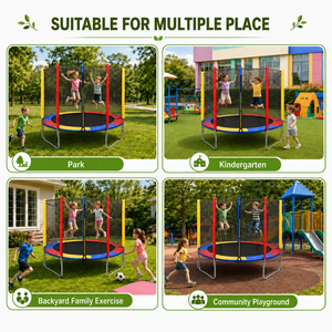 <span class=keywords><strong>Trampoline</strong></span> de jardin pour enfants de 10 pieds et 12 pieds avec filet de sécurité, grand <span class=keywords><strong>trampoline</strong></span> rond d'<span class=keywords><strong>extérieur</strong></span> pour centre de loisirs familial - Product Image 5