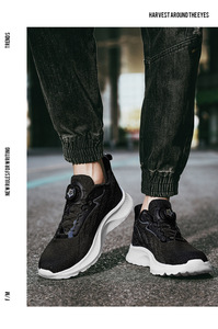 Tendencia de la moda, superficie de malla tejida con mosca, nuevos zapatos ligeros, transpirables, cómodos e informales para hombres - Product Image 4