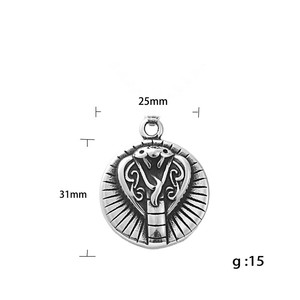 สร้อยคอจี้รูปงูเห่า สแตนเลส สไตล์ย้อนยุค สำหรับทุกเพศ รุ่น 19092 - Product Image 5