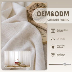 ColorsTex ODM OEM <span class=keywords><strong>Tissu</strong></span> de <span class=keywords><strong>rideau</strong></span> en voile uni respirant brodé non tissé à prix abordable en rouleau - Product Image 1