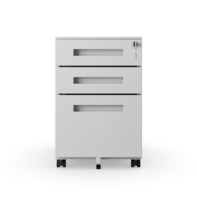 Luokefeile YZKSHDGTOP1 Under Desk Small Mobile Pedestal 3 Drawer Rolling File Cabinet - Office Furni