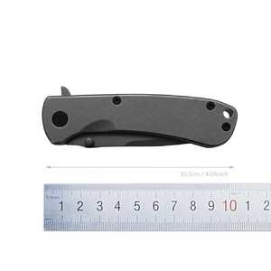 Couteau pliant tactique en ligne Vente en gros Fourniture directe Stone wash Plain Tanto Blade - Product Image 4