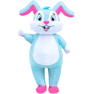 Bebé azul usable poliéster conejito mascota <span class=keywords><strong>disfraz</strong></span> para Cosplay <span class=keywords><strong>conejo</strong></span> inflable aire soplado tela lindo conejito <span class=keywords><strong>disfraz</strong></span> decoraciones - Product Image 4