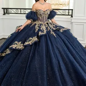 slim fit dress slacks Vintage Navy Blue Velvet Ball Gown Wedding Dresses Gold Lace Appliqued –  Viniodress main image 0