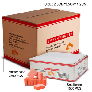 Abd ücretsiz kargo 7500 adet/karton tek kullanımlık 80/100 Mini tırnak törpüsü bloğu 2 yan turuncu EVA sünger zımpara blok - Product Image 5