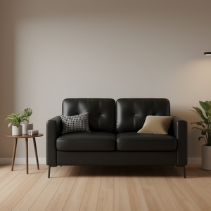 Divano Moderno a Due Posti 1500*950*750mm in Pelle PU con Schienale Trapuntato e Gambe in Metallo per Soggiorno - Product Image 2