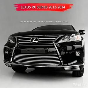 Stainless Steel Chrome Front Bumper Anti Collision Trim for 2012 2014 RX270 RX350 RX450h Grille Cover - Product Image 1