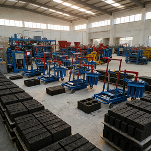 Máquina para Hacer Bloques de Hormigón Pequeña, Eléctrica, Produce de 2 a 45 Ladrillos, 12 Ladrillos Estándar por Ciclo, para Obras de Construcción - Product Image 4