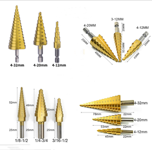 4-20mm Black Nitrided Hex Shank Sprial Flute High Speed Steel <strong>Step</strong> <strong>Drill</strong> for Metal Stainless Steel Aluminium Wood - Product Image 5