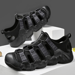Men Women Sporty Flat Sandals <b>Slip</b> On <b>Nylon</b> Upper Rubber Midsole Massage Feature - Product Image 6