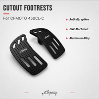 Repose-pieds CFMOTO 450CL-C, en alliage d'aluminium CNC, découpe creuse, larges, antidérapants, repose-pieds pour moto