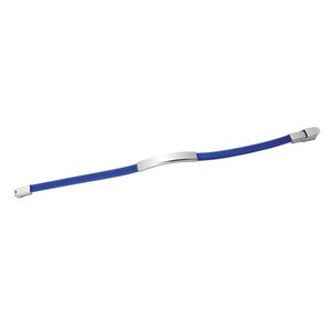 Bracelet en acier avec bande de montre en EVA bleu de 0,50 cm - Product Image 2