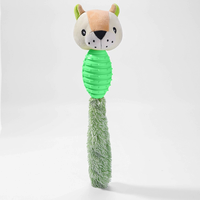 Jouet pour chien en peluche écologique de luxe et de dessin animé U-PETS, en polyester, avec couineur, formes d'animaux, jouets à mâcher