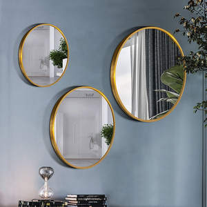 Tùy Chỉnh Sang Trọng Lớn Trang Trí Cổ Baroque Sắt Khung Tường Gương Hiện Đại Sang Trọng Hợp Kim Nhôm Khung Vàng Cho Khách Kính - Product Image 5