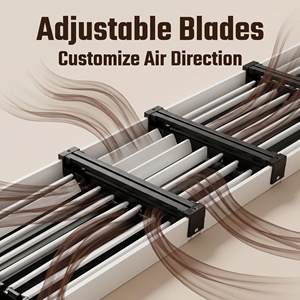 Grilles de <span class=keywords><strong>ventilation</strong></span> linéaires encastrées pour rénovation de maison, <span class=keywords><strong>grille</strong></span> de sol amovible en <span class=keywords><strong>PVC</strong></span> - Product Image 4