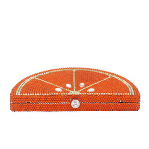 Bolso de Mano LEB1456 con Diseño de Rodajas de Naranja y Diamantes, Brillante, con Pedrería, para Mujer, Bolso de Noche con Cristales - Product Image 3