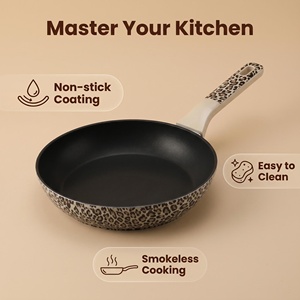 Ensemble de casseroles et poêles antiadhésives en alliage d'aluminium 9 pièces, compatibles induction, poignée en bakélite, pour hôtels et restaurants, vente en gros - Product Image 2