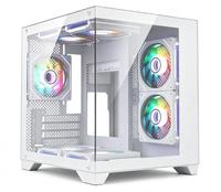 Boîtier PC Gaming M-ATX Compact à Vendre : 7 Supports de Ventilateurs, Refroidissement Liquide 240mm, 2 SSD, 2 HDD, Verre Trempé