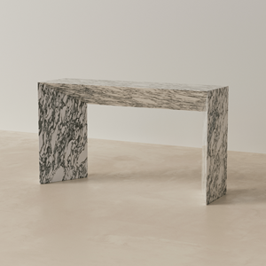 SH STONE Custom Natural Stone Decorative Long Hallway Arabescato <strong>White</strong> Marble Console <strong>Table</strong> for Living Room Hotel <strong>Hall</strong> - Product Image 2