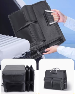 Boîte de rangement <span class=keywords><strong>pour</strong></span> voiture en tissu Oxford grande capacité, conteneur pliable, accessoires de rangement intérieur de voiture imperméables - Product Image 3