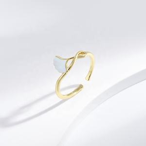 Anillo Abierto de Plata de Ley 925 con Flor, Joyería de Moda de Diseñador, Anillos Delicados y Lindos con Perlas de Concha para Mujer, Precio de Fábrica - Product Image 4