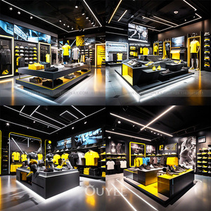 Hiện Đại Và Thời Trang Thể Thao Cửa Hàng Thiết Kế Nội Thất Tường Cao May Hiển Thị Đứng Thể Thao Cửa Hàng Hiển Thị Cho Quần Áo Với Gương - Product Image 2