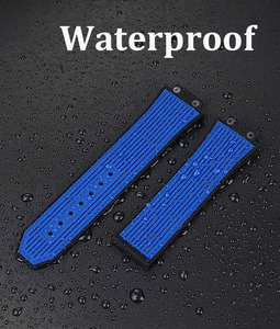 Bracelet de montre en silicone surélevé 27x17mm accessoires de montre à bande enfichable bracelet à bouche convexe pour la série <span class=keywords><strong>Hublo</strong></span> Big-Bang - Product Image 4