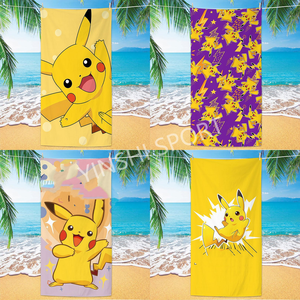 Serviette de plage absorbante en microfibre avec impression numérique simple pour un usage domestique en été et des dessins animés - Product Image 6