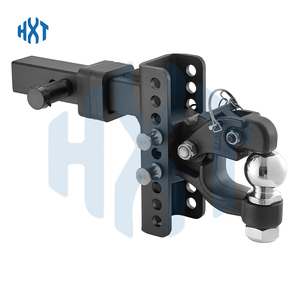 Nouveau Heavy Duty Acier Réglable Remorque <span class=keywords><strong>Attelage</strong></span> Pintle <span class=keywords><strong>Crochet</strong></span> Boule 2 Pouces Récepteur Réglable Ball Mount Hitch 13000lbs Max Payload - Product Image 4