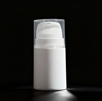 Bouteilles à pompe en plastique PP PE 50ml 80ml 110ml personnalisées bouteille sans air pour soins de la peau cosmétique bouteille de crème de lotion sous vide blanche