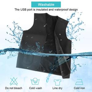 เสื้อกั๊กให้ความอบอุ่นสำหรับทุกเพศ, เสื้อกั๊กให้ความร้อนด้วยไฟฟ้าคาร์บอนไฟเบอร์สามารถซักได้เสื้อโค้ทให้ความอบอุ่นสำหรับกิจกรรมกลางแจ้งในฤดูหนาว - Product Image 5