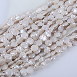 Perles de culture d'eau douce naturelles en gros de Zhuji, 10-11 mm, forme bouton, baroque, accessoires de bijoux faits à la main, perles en vrac - Product Image 3