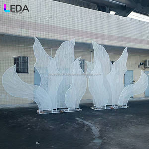 Fondo de arco de luz de arco iluminado de mariposa blanca romántica LEDA para decoración de fiesta de boda - Product Image 1