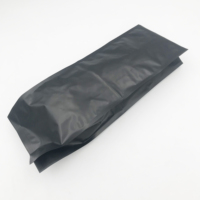 Sachet de café personnalisé en aluminium imprimé avec soufflet latéral et valve de dégazage, pochette d'emballage à fond plat