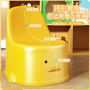 Children's Backrest <b>Chair</b> Thickened Seat Foam Filling Anti Slip <b>Study</b> <b>Chair</b> For Kids - Product Image 1
