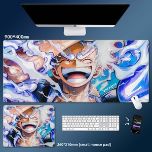 Nouvelle sortie transfrontalière Tapis de souris rectangulaire en caoutchouc One Piece extra-large style IP <span class=keywords><strong>Luffy</strong></span>/Zoro antidérapant pour le gaming et le bureau - Product Image 2