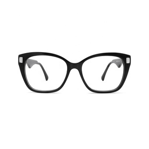 Gran oferta Vintage cuadrado nicho estilo marco óptico Europeo Americano estrella Retro acetato <span class=keywords><strong>gafas</strong></span> lisas para mujeres de alta calidad 8801 - Product Image 2