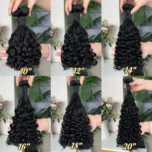 ผมมนุษย์แท้แบบเวอร์จิ้น 12a Fumi Super Double Drawn แบบมัดเป็นช่อ ลอนสวยน่าทึ่ง - Product Image 2