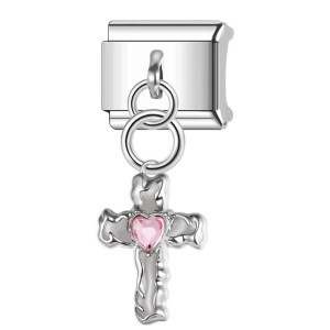 Colgante de cruz estilo gancho, pulsera modular italiana, cadena de acero de titanio elástica empalmada DIY, accesorios de joyería - Product Image 2