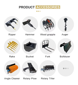 Pengiriman cepat efisiensi tinggi Dingo berdiri Mini Skid Steer roda diesel Loader Backhoe Front End Loader dengan Track - Product Image 6