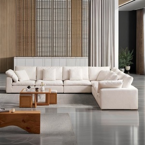 Colección de Sofás Estilo Nórdico, Sofá en Forma de L, Conjunto Modular Seccional, Sofá Esquinero Tipo Nube - Product Image 5