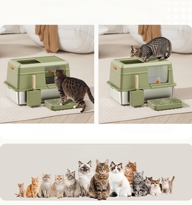 Caja de arena cerrada Hyra para gatos, evita que la arena se esparza, inodoro para gatos, bandeja de arena con cajón para gatos que orinan mucho - Product Image 5