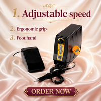 Machine à ongles portable en plastique JD5500B - Manucure et pédicure professionnelles, moteur à balais haute vitesse 35000 tr/min, certifiée CE US/UE