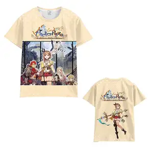 Kaus Anime kualitas Premium kaus cetak Logo kustom kaus Anime Ryza tanpa Atelier