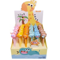 Stylos à gel rétractables Halloween Devil en gros, en silicone, motif chauve-souris, citrouille, animal mignon, fantôme, pointe 0,5 mm, en plastique, pour signature