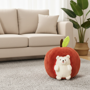 Oferta Especial: Cojín de Peluche Personalizado de 30cm, Suave, para Niños, de Algodón PP, para Cama o Sofá, con Diseño de Erizo o Manzana, Desmontable - Product Image 4