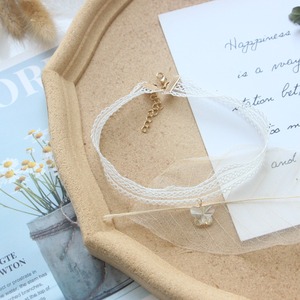 INS Offre Spéciale Niche Rose Dentelle Papillon Perle Bracelet Forêt Super Fée Collier Clavicule pour Femmes - Product Image 3