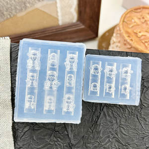 Moule de pochoir d'art d'ongle de Silicone de haute transparence de Style chinois professionnel pour le salon de manucure Lotus boucle de <span class=keywords><strong>poisson</strong></span> <span class=keywords><strong>rouge</strong></span> Dieu de la fortune - Product Image 3